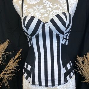 Spirit Halloween, striped corset, small